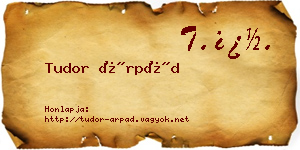 Tudor Árpád névjegykártya